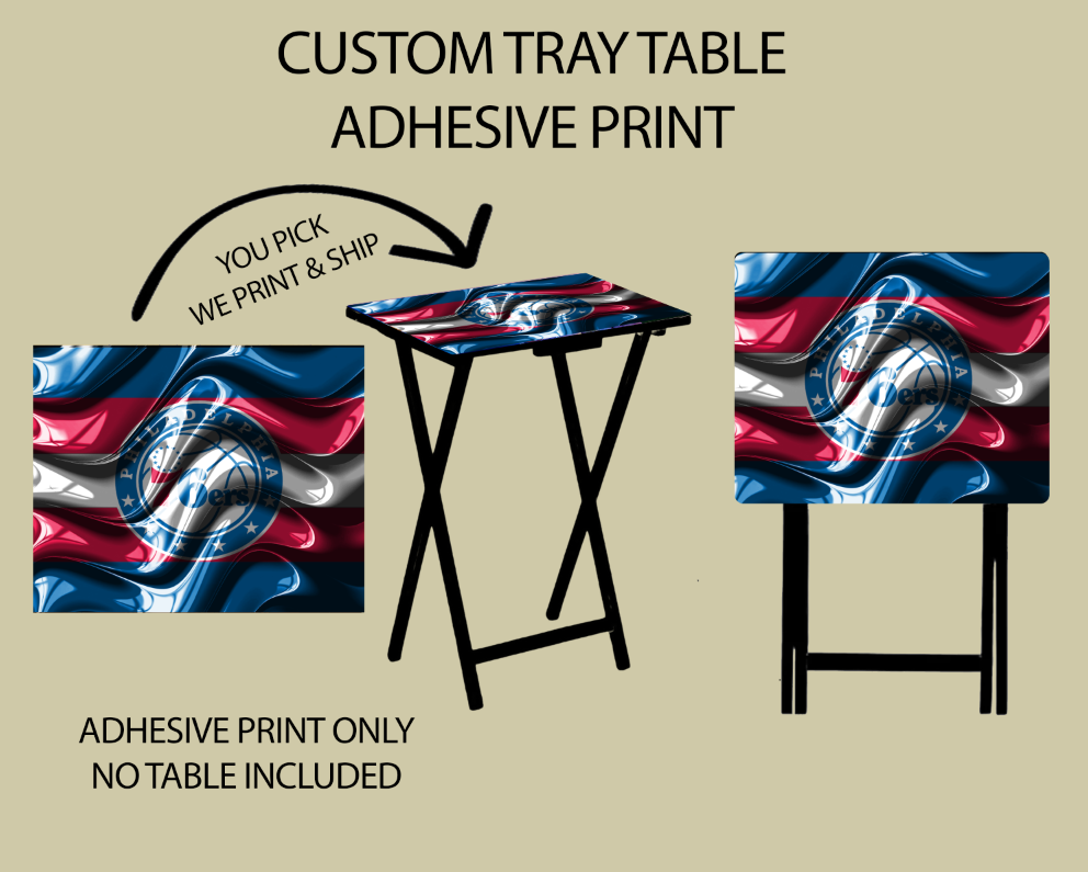 Pre-Made Adhesive Basketball Metal Wave TV Tray Sticker - 20x16