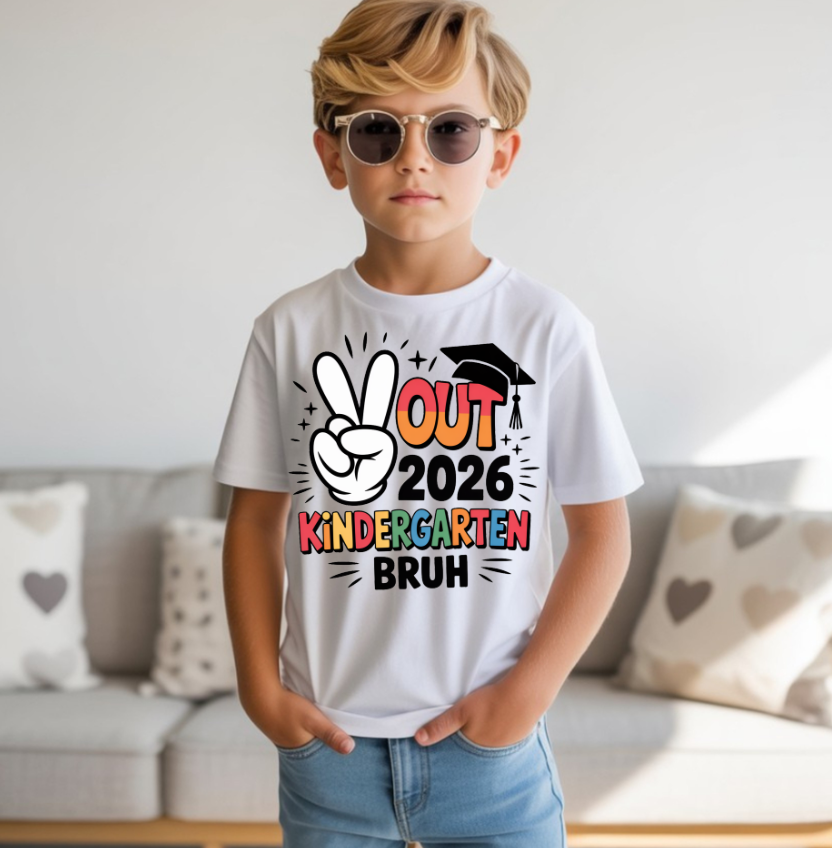 Peace Out Kindergarten 2026 DTF Transfer