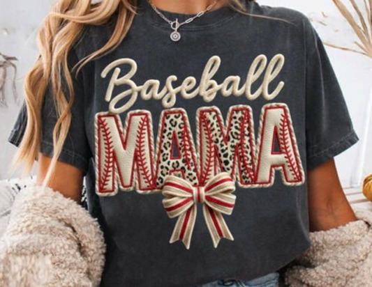 Cheetah Baseball Mama DTF Transfer