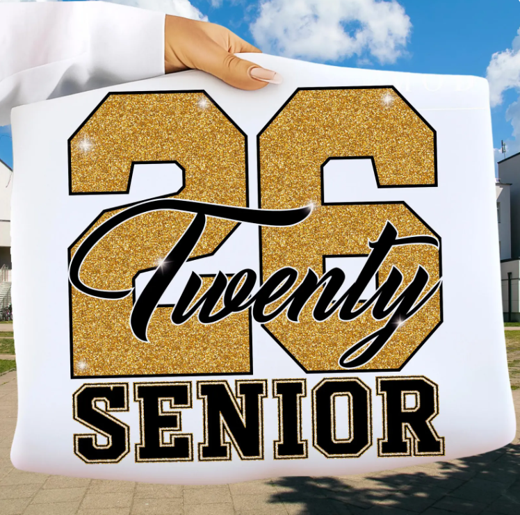 Senior 2026 Glitter DTF Transfer