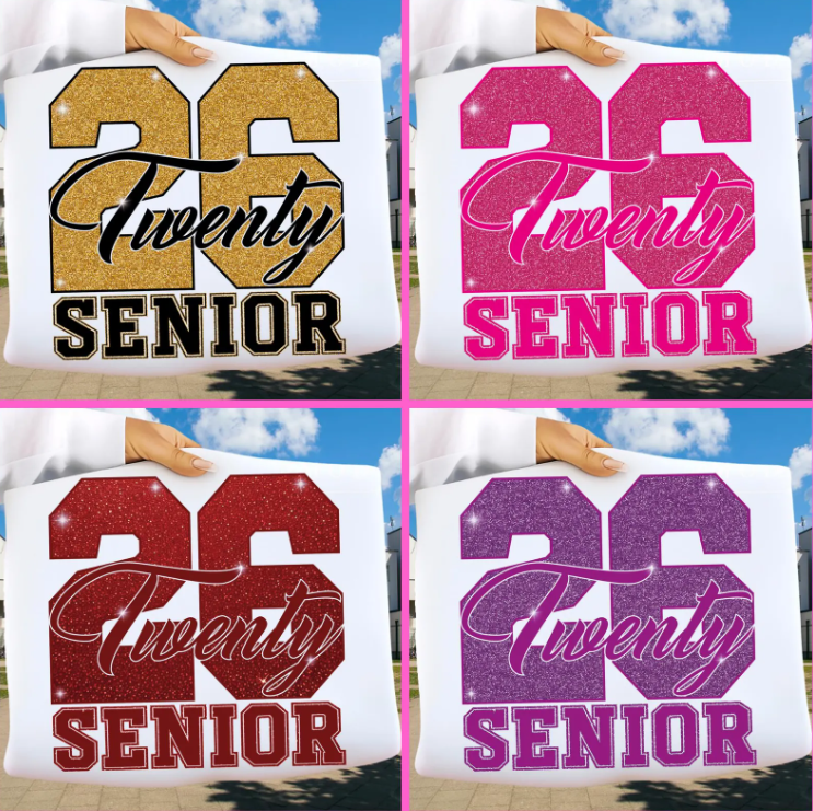Senior 2026 Glitter DTF Transfer