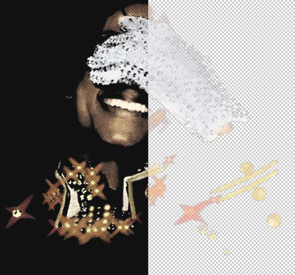 MJ Inspired Vintage Halftone DTF Transfer