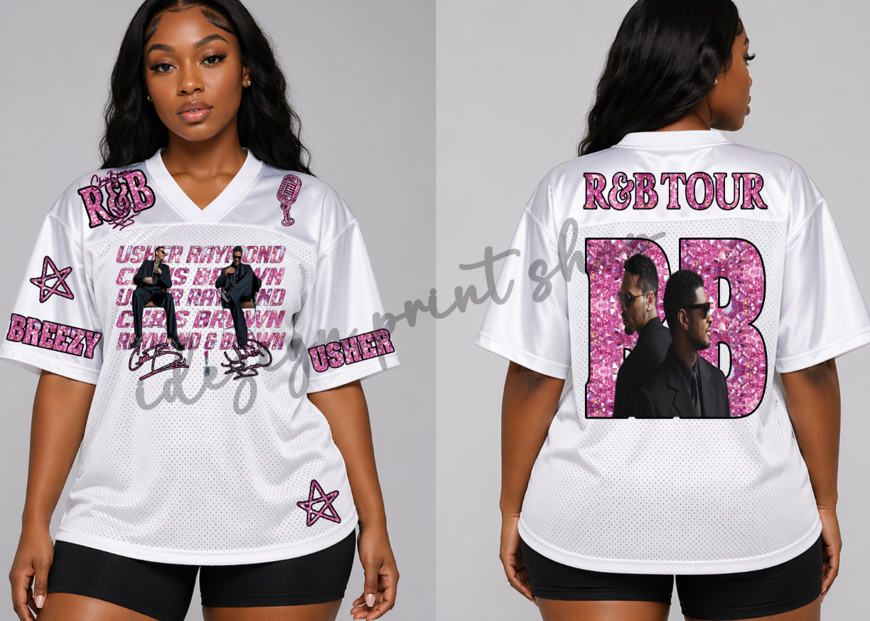Pink Faux Diamond R & B Tour DTF Transfer Sheet (Make My Own Jersey)