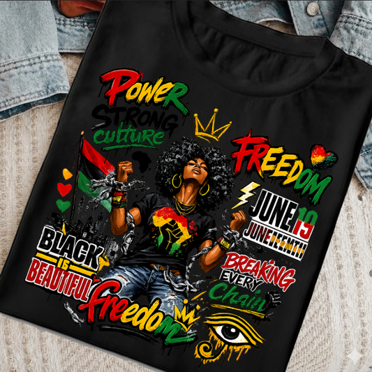 Juneteenth Power Freedom DTF Transfer
