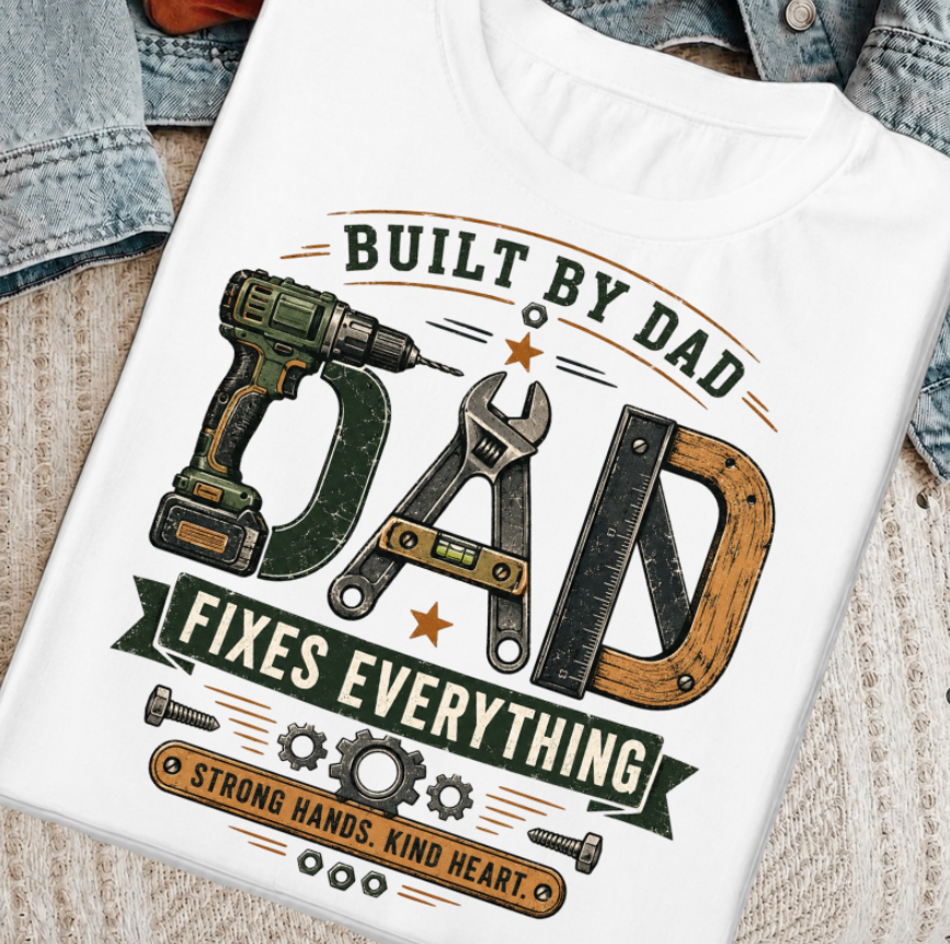 Built By Dad DTF Transfer