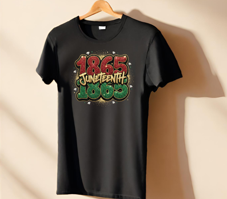 Juneteenth 1865 Faux Jewel TShirt