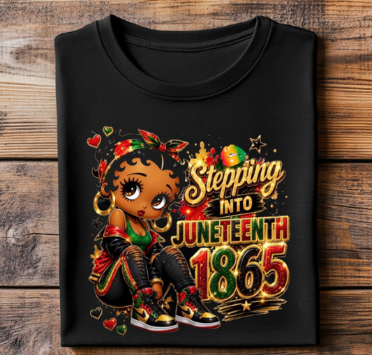 Betty Steppin Into Juneteenth T-Shirt