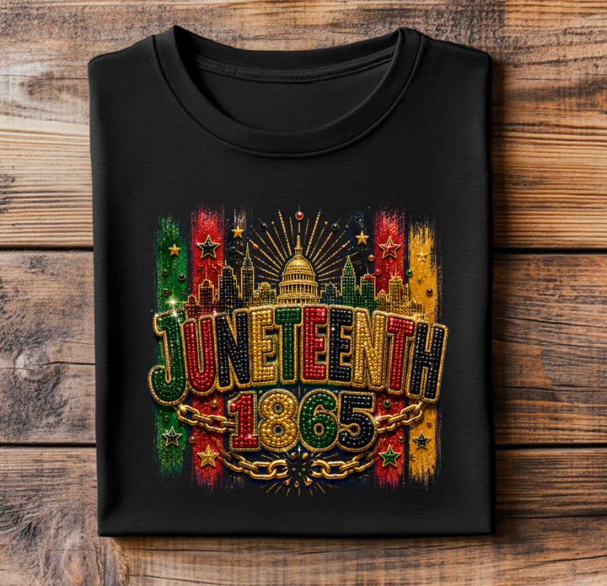 Faux Bling Juneteenth T-Shirt