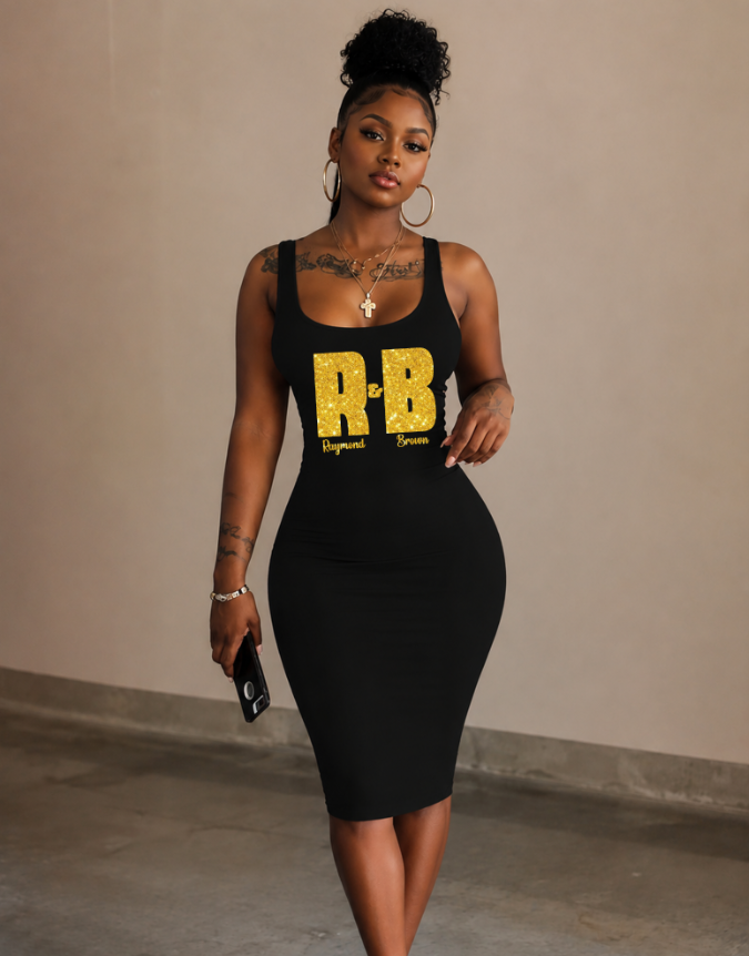 Bling R & B Concert Tank Top Bodycon Dress