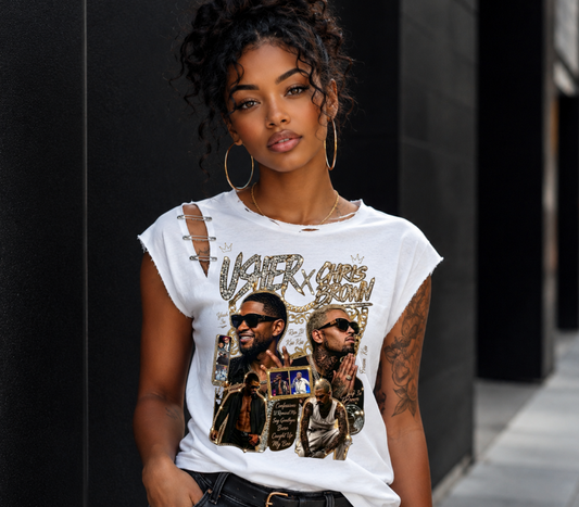 Gold R & B Vibes Cut T-Shirt