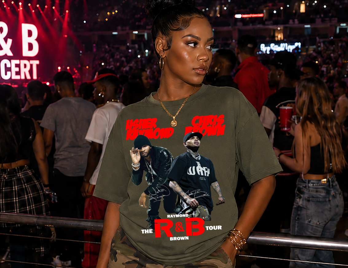 Red R & B Design T-Shirt