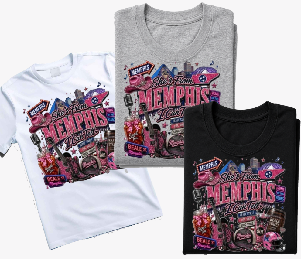 Memphis Pink 901 Day T-Shirt