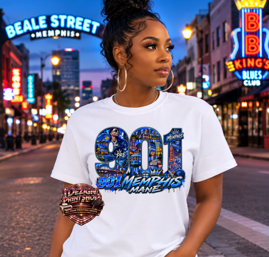 Memphis Mane 901 T-Shirt2