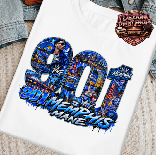 901 Memphis Mane DTF Transfer