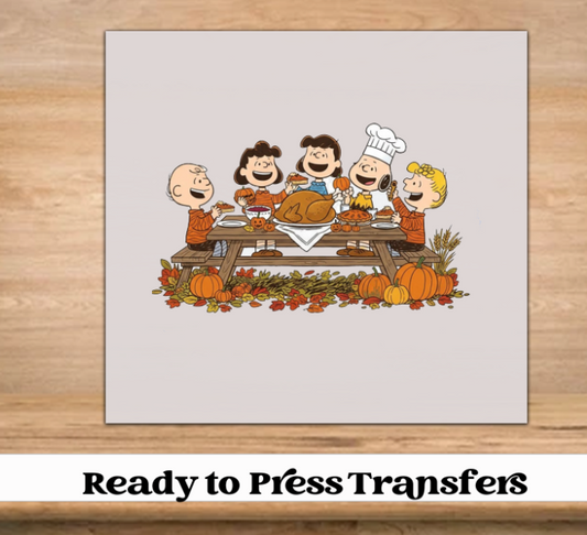 Snoopy and Friends Thanksgiving DTF Transfer