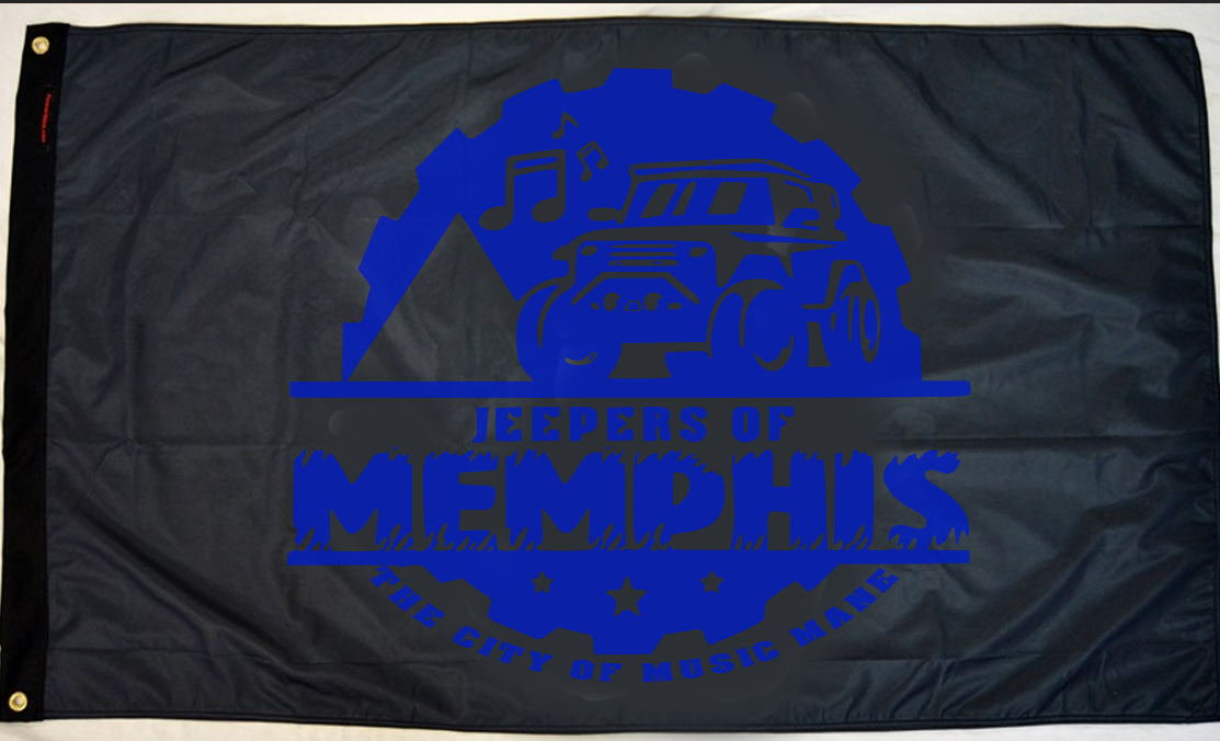 Black JOM Jeep Logo Flag (2-3 Week Processing)