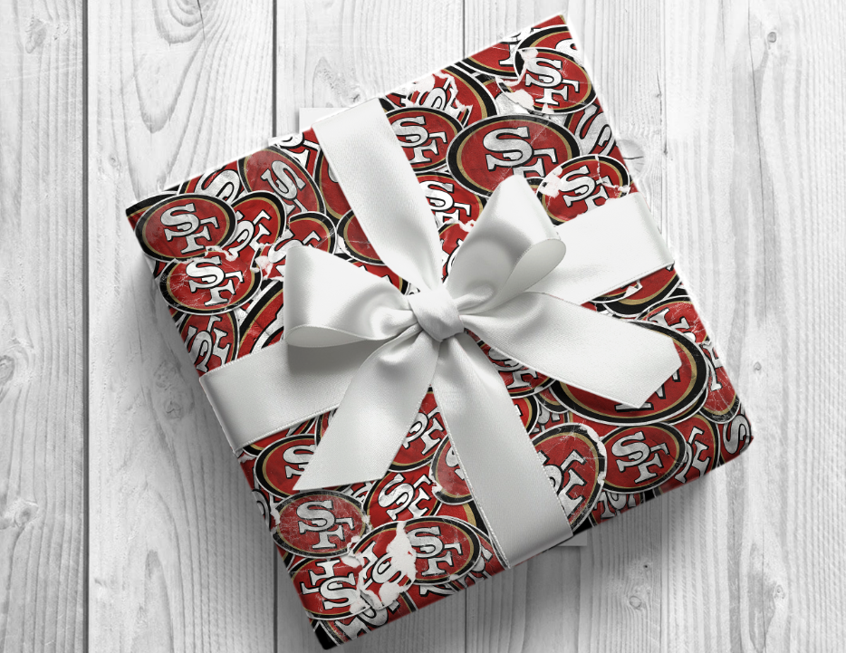 Football Theme Christmas Wrapping Paper