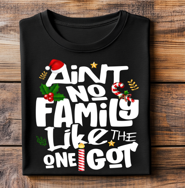 Aint No Family Like The One I Got Christmas DTF Transfer