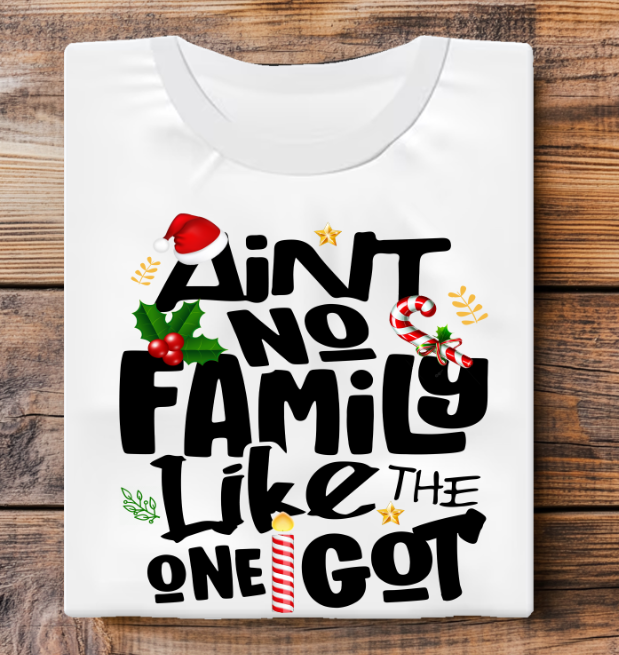 Aint No Family Like The One I Got Christmas DTF Transfer