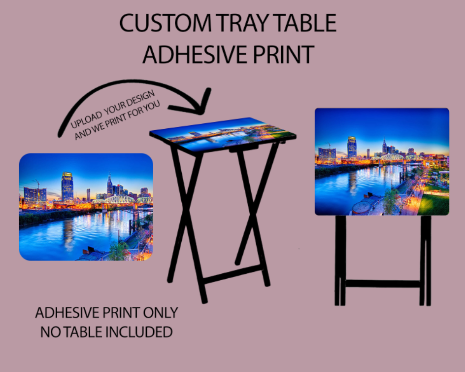 Custom Adhesive TV Tray Sticker - 20x16