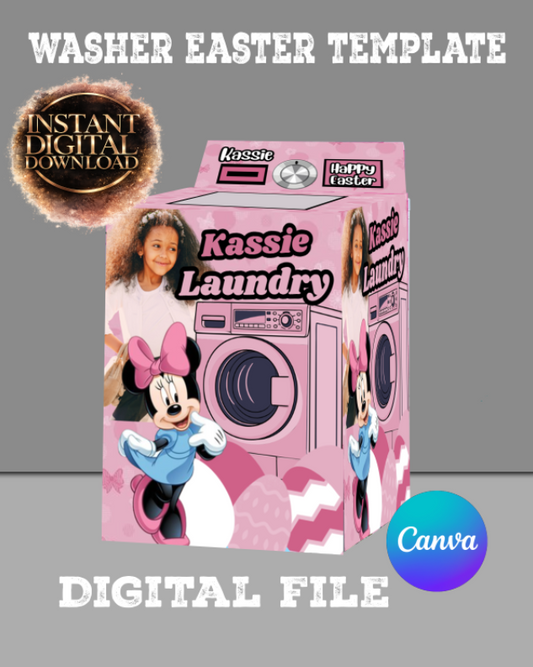 Washing Machine Canva Design Template (Digital Download)