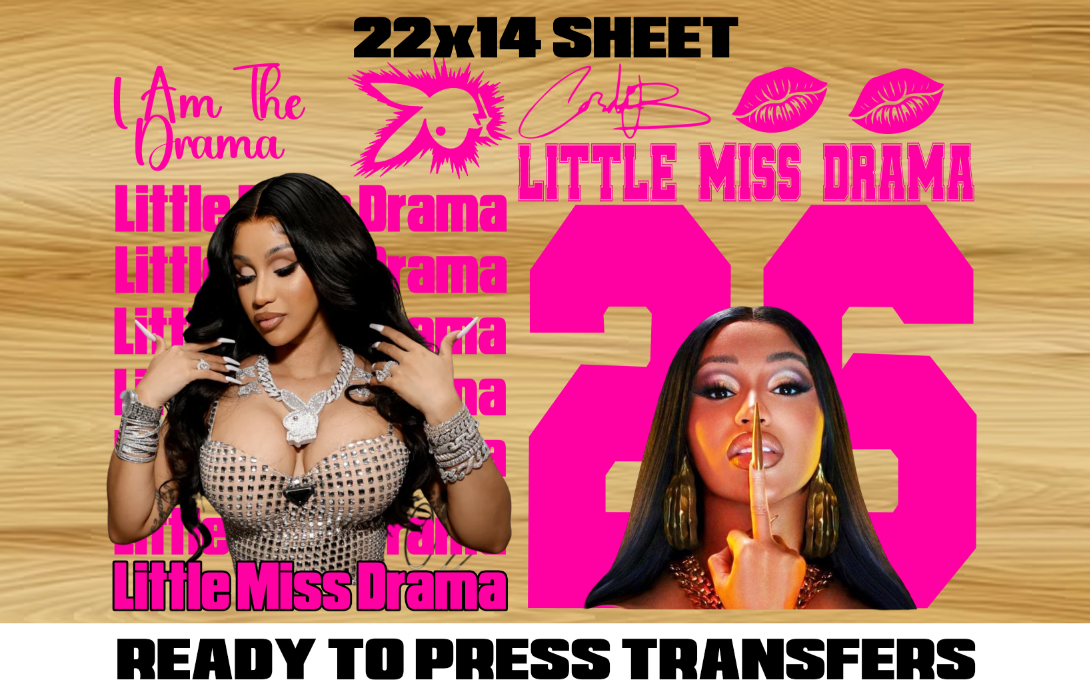 Make My Own Cardi B Shirt DTF Sheet