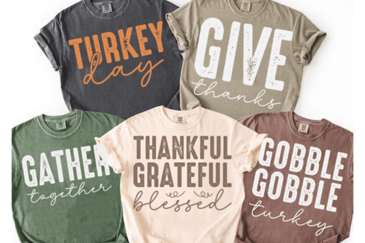 Distressed Thanksgiving Fall DTF Transfer Bundle