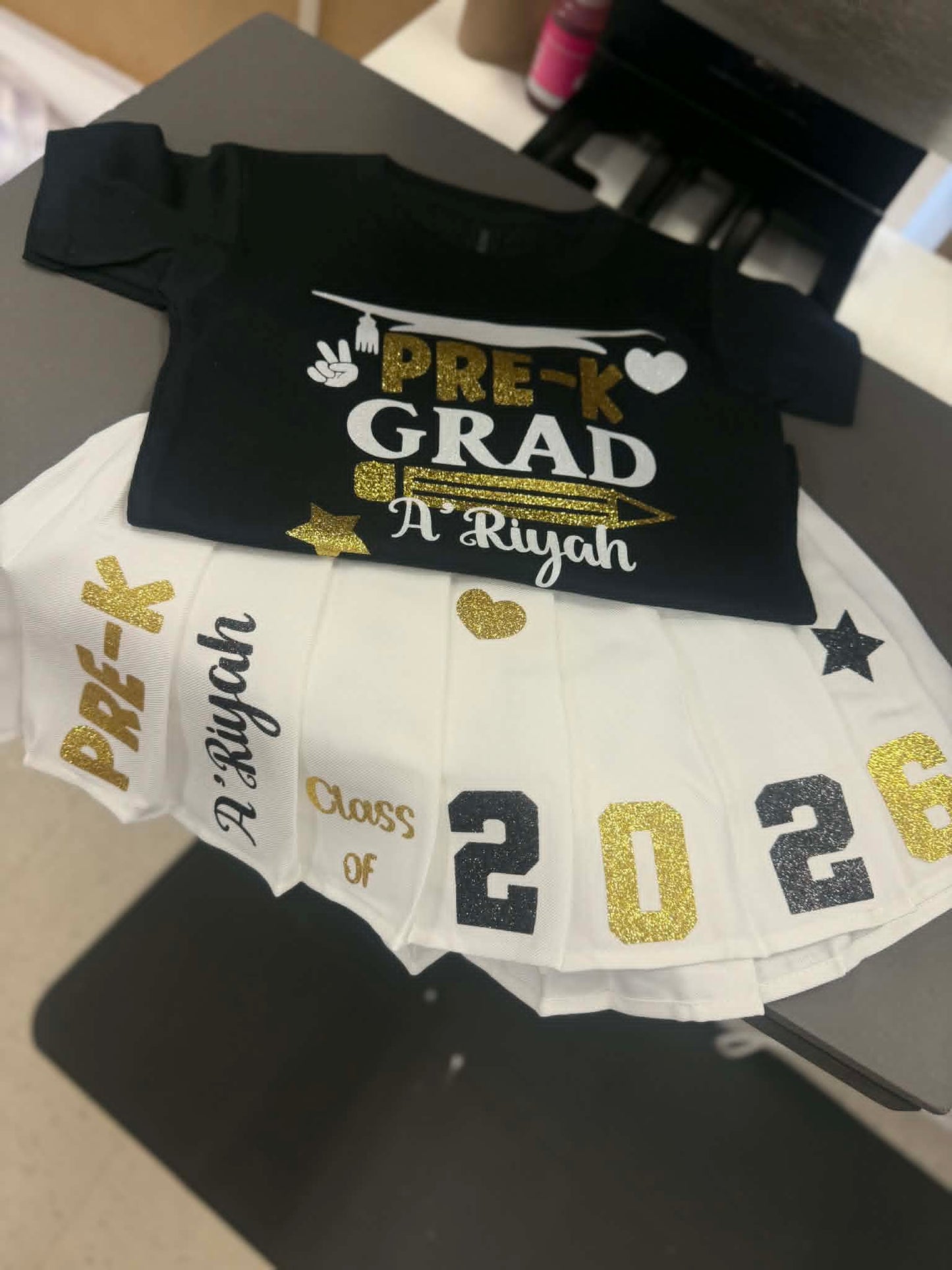 Kids Graduation Skirt Set