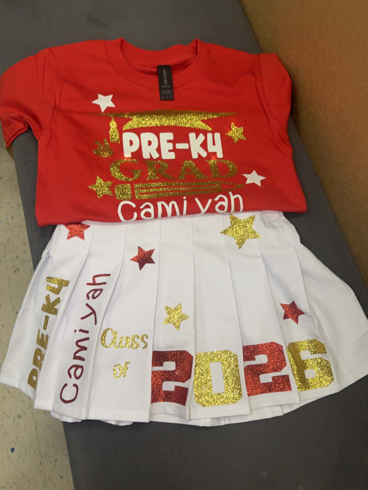 Kids Graduation Skirt Set