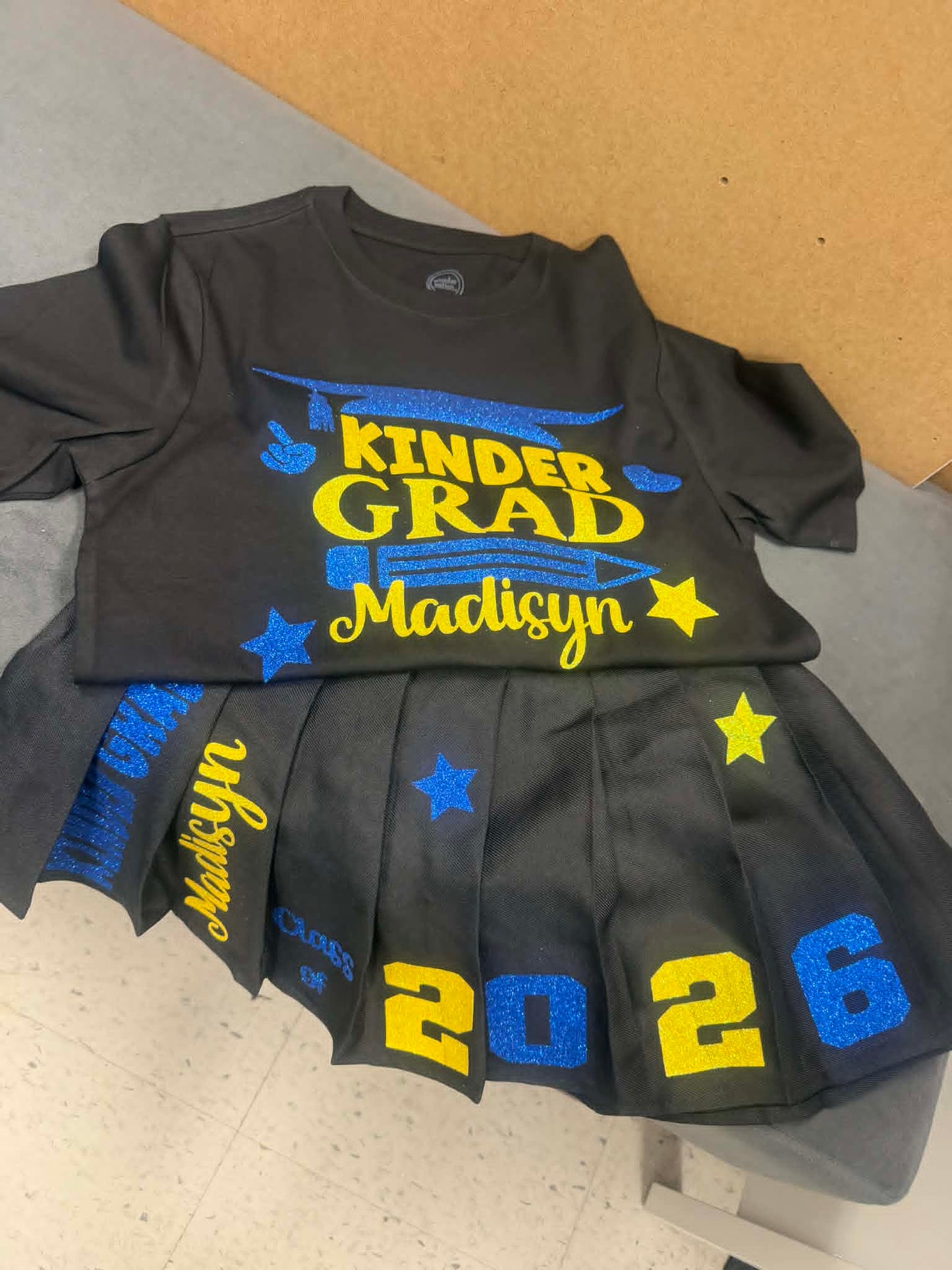 Kids Graduation Skirt Set