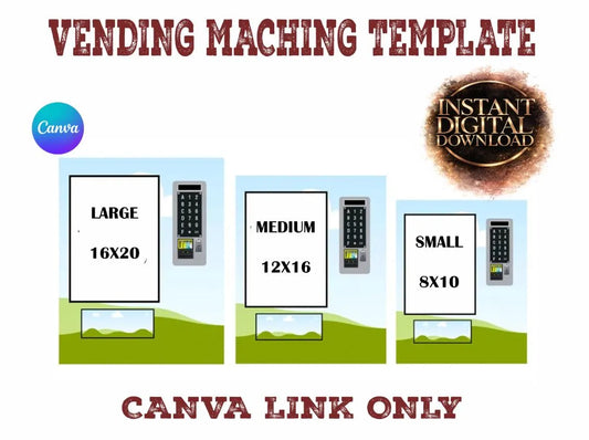 Vending Machine Canva Template: DIY Box, Editable Canva Frame (Digital Download)