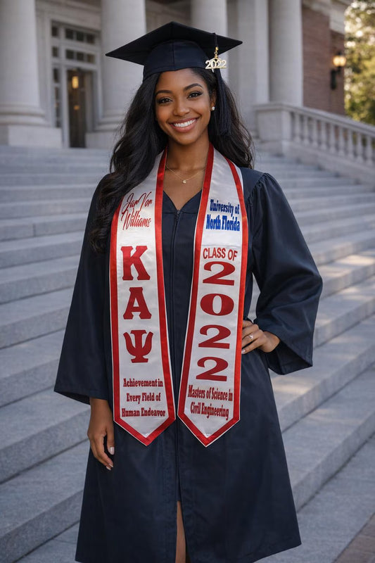 Trimmed Custom Graduation Stole, High School Stoles, College Stoles