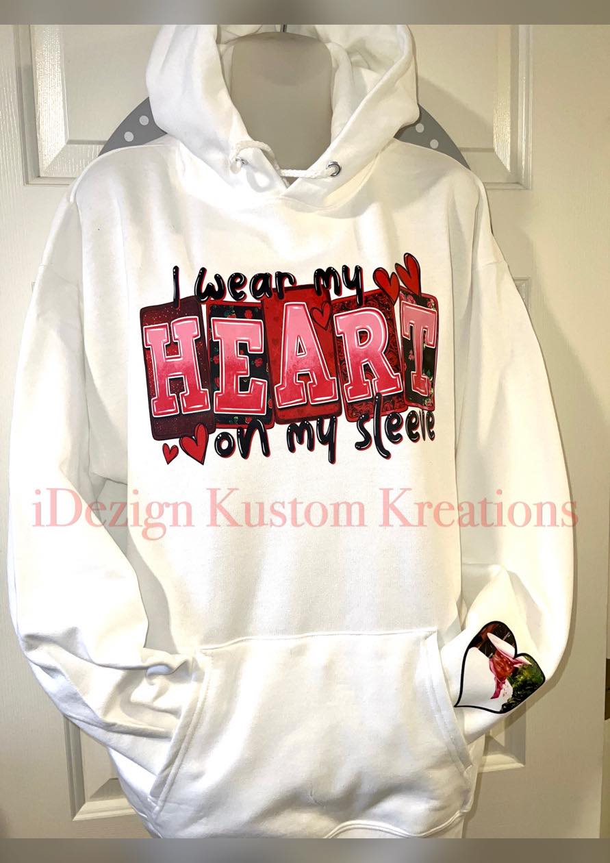 I Wear My Heart On My Sleeve Sweater | Black, White